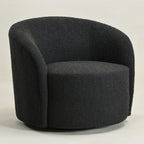 Everitte Bouclé Swivel Barrel Chair