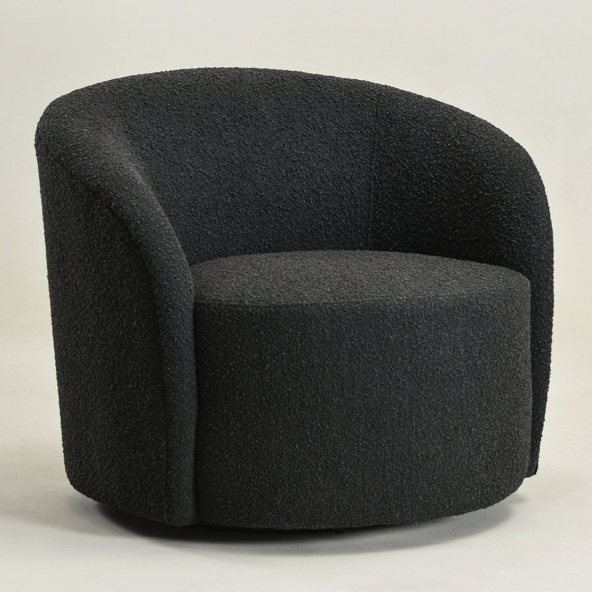 Everitte Bouclé Swivel Barrel Chair