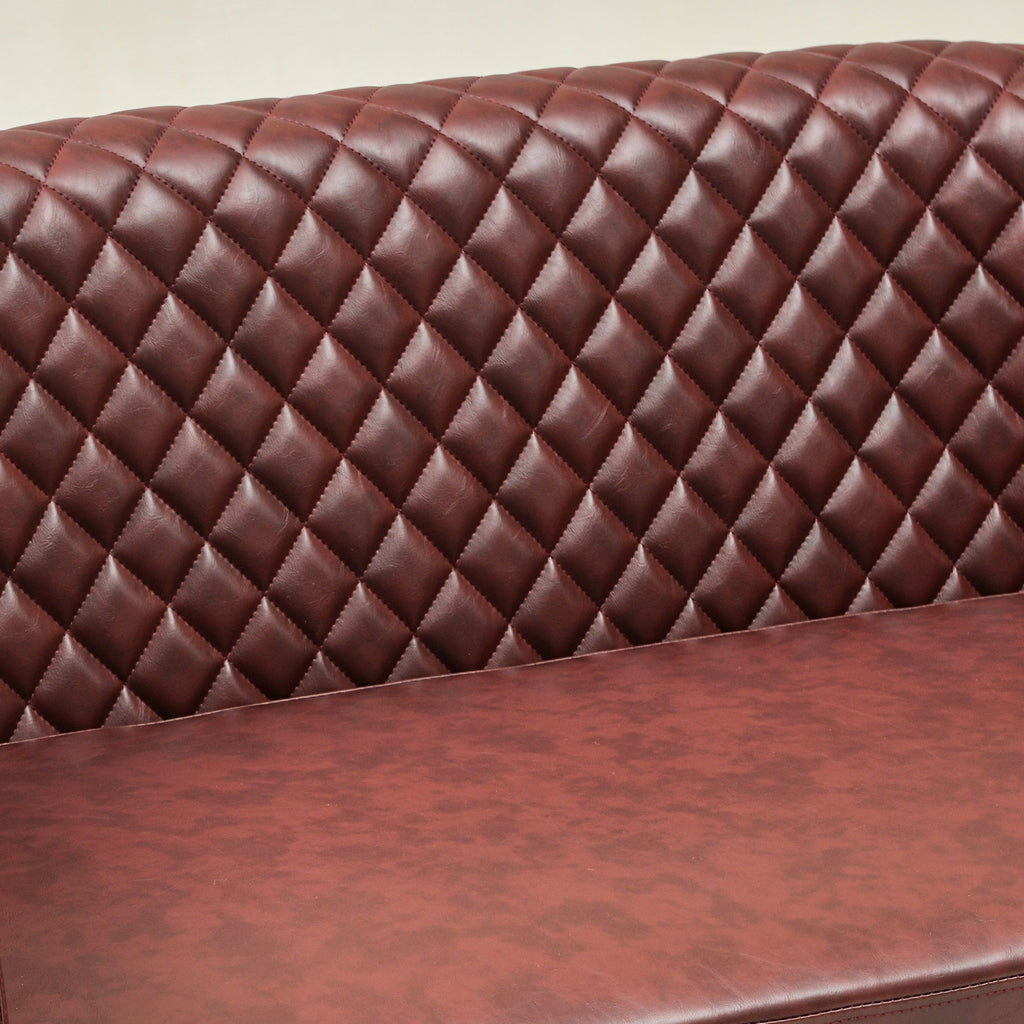 Logan Faux Leather Tufted Loveseat