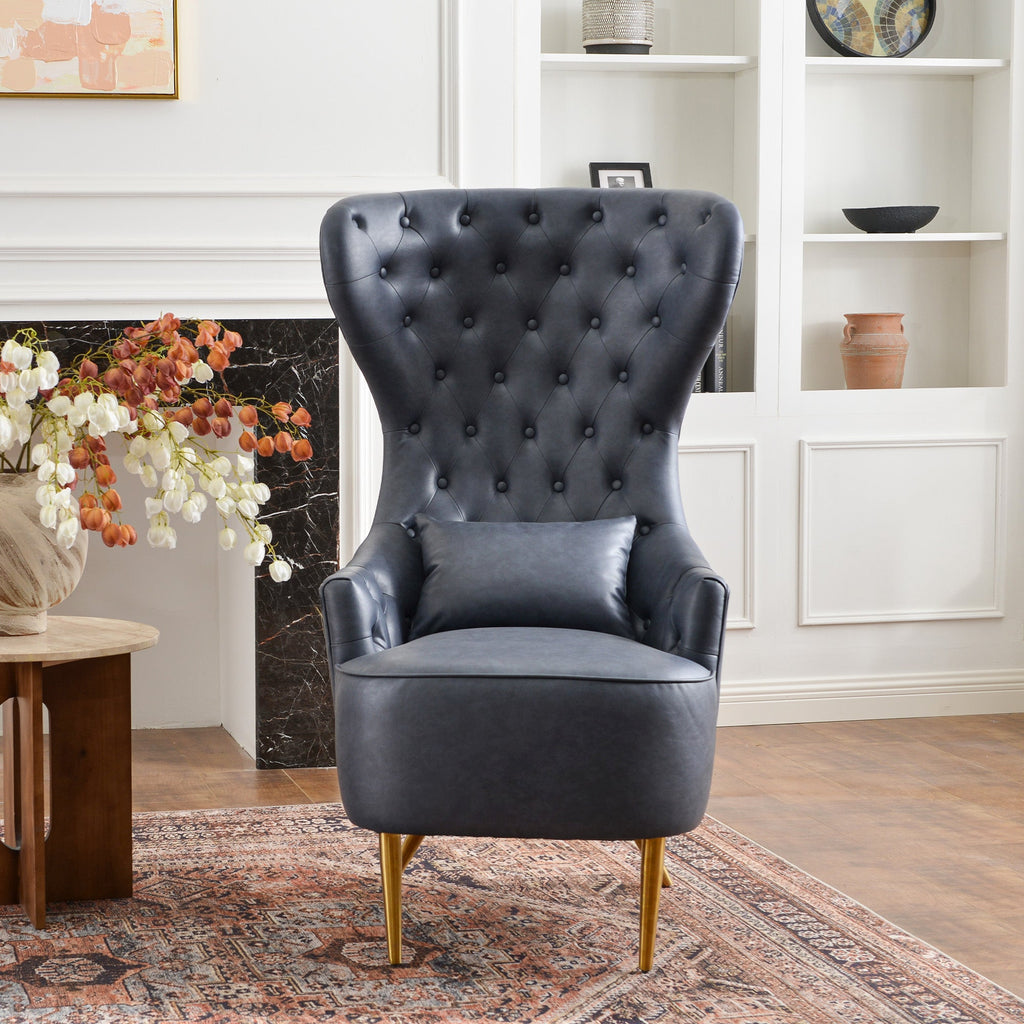 Letitia Faux Leather Wingback Chair
