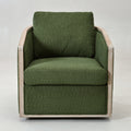 Claude Bouclé Swivel Barrel Chair