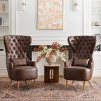 Letitia Faux Leather Wingback Chair