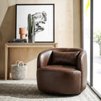 Ashlie Faux Leather Swivel Chair