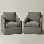 Charles Slipcover Swivel Barrel Chair