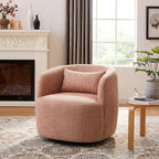 Ashlie Linen Swivel Barrel Chair