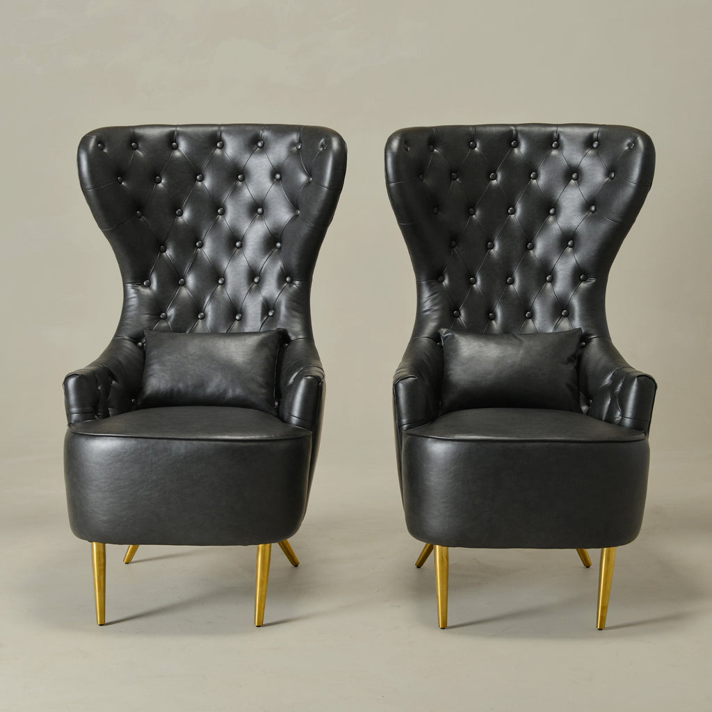 Letitia Faux Leather Wingback Chair