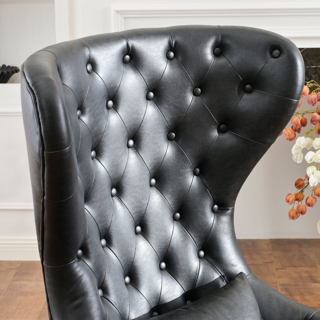 Letitia Faux Leather Wingback Chair