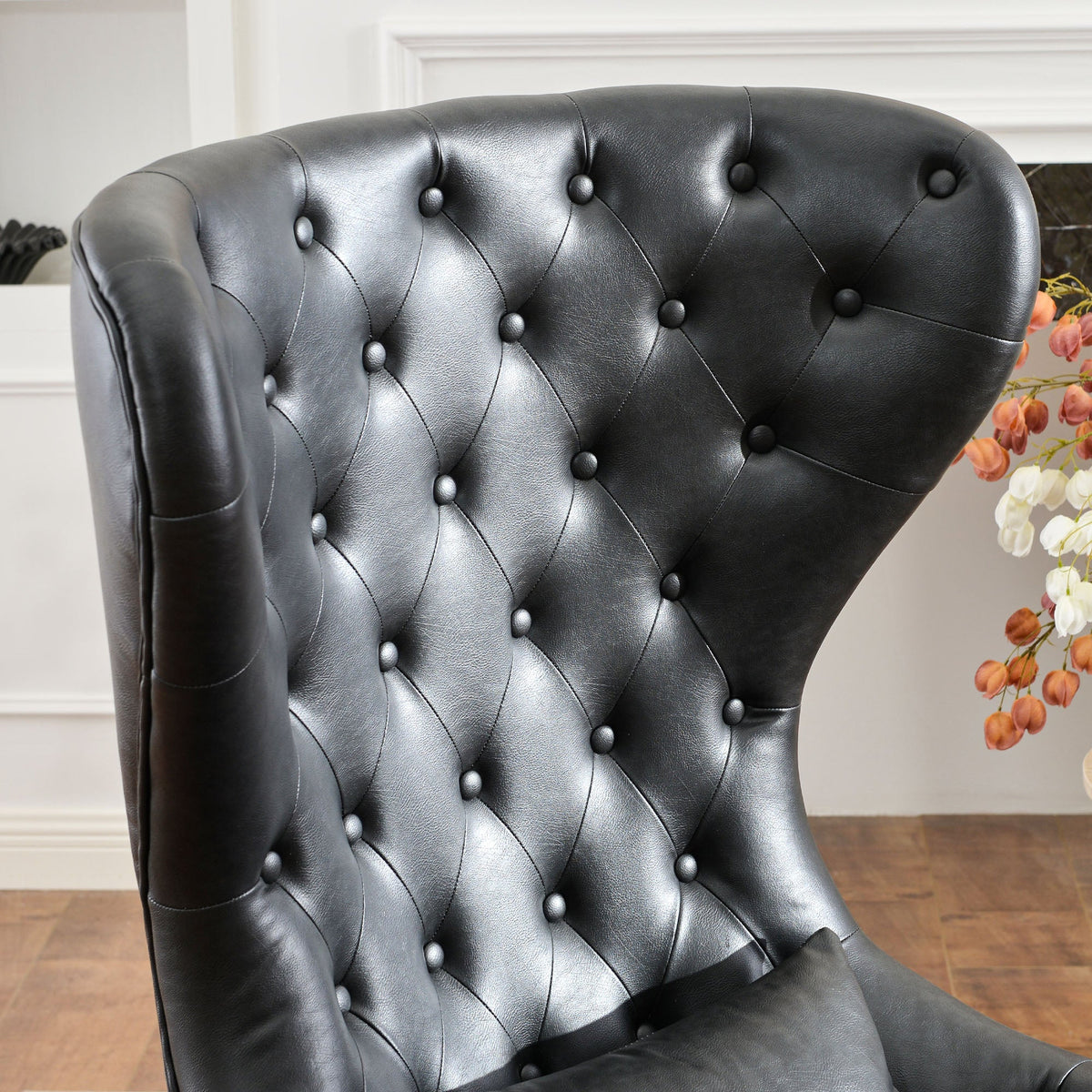Letitia Faux Leather Wingback Chair