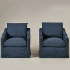 Charles Slipcover Swivel Barrel Chair