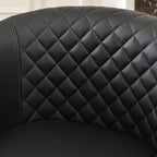 Logan Faux Leather Tufted Swivel Club Chair