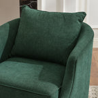 Minerva Linen Swivel Barrel Chair
