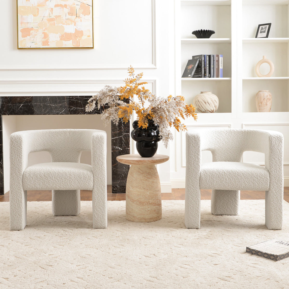 Herbert Modern Bouclé Armchair