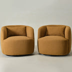 Ashlie Bouclé Swivel Barrel Chair