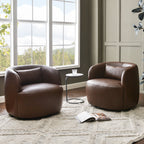 Ashlie Faux Leather Swivel Chair