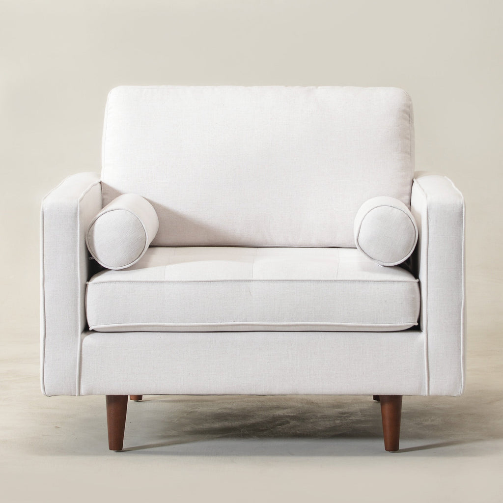 Tiziano Tufted Armchair with Accent Pillows