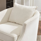 Minerva Linen Swivel Barrel Chair