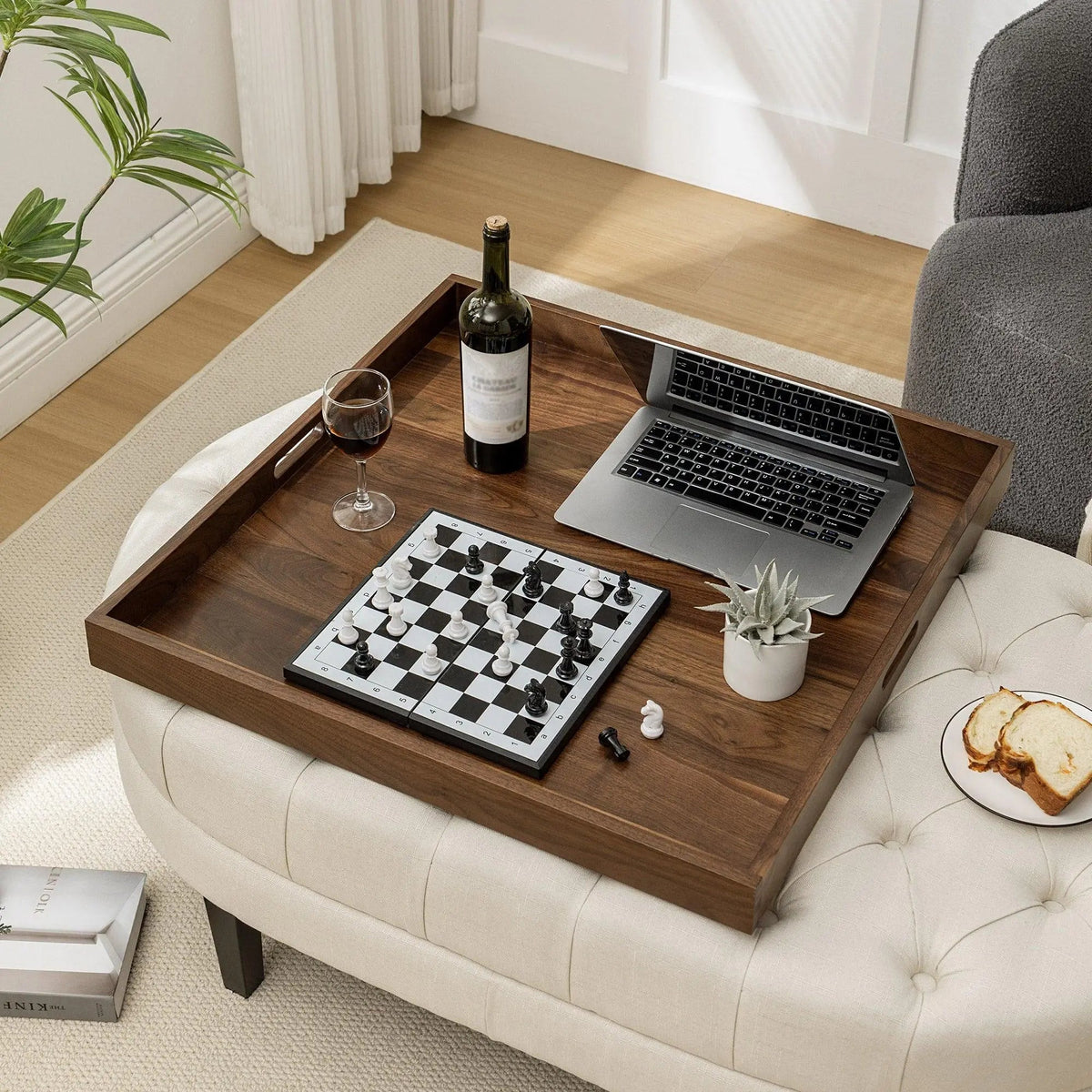 Teratect Square Black Walnut Serving Tray