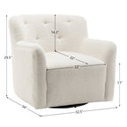 Vestie Chenille Swivel Barrel Chair