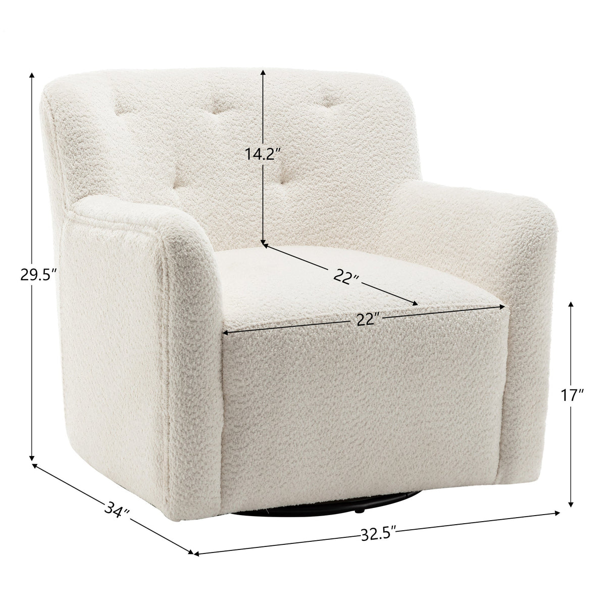 Vestie Chenille Swivel Barrel Chair