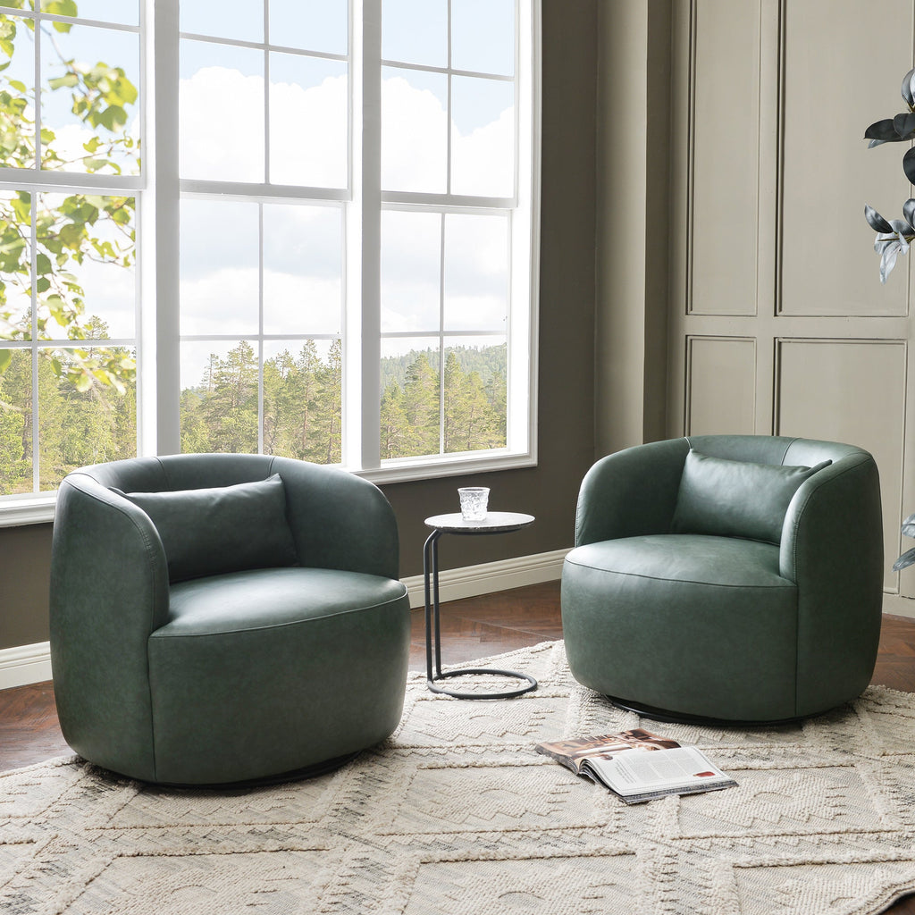 Ashlie Faux Leather Swivel Chair