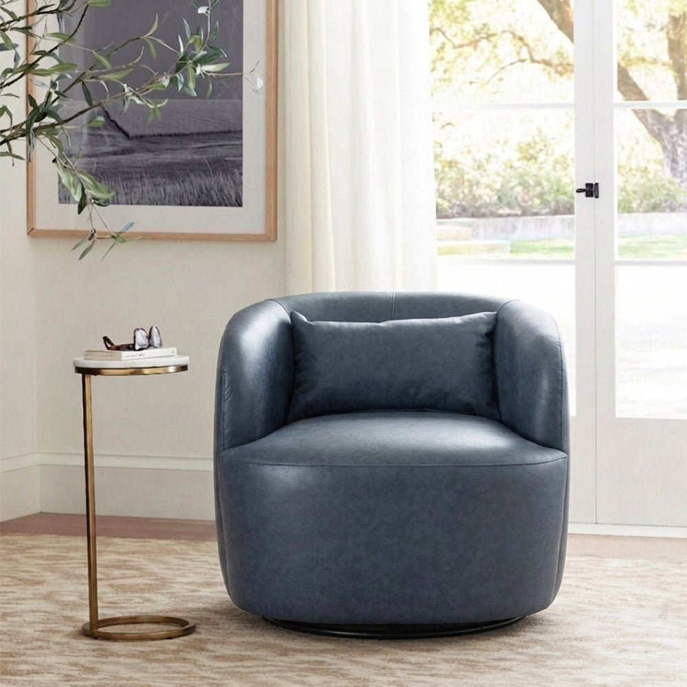 Ashlie Faux Leather Swivel Chair