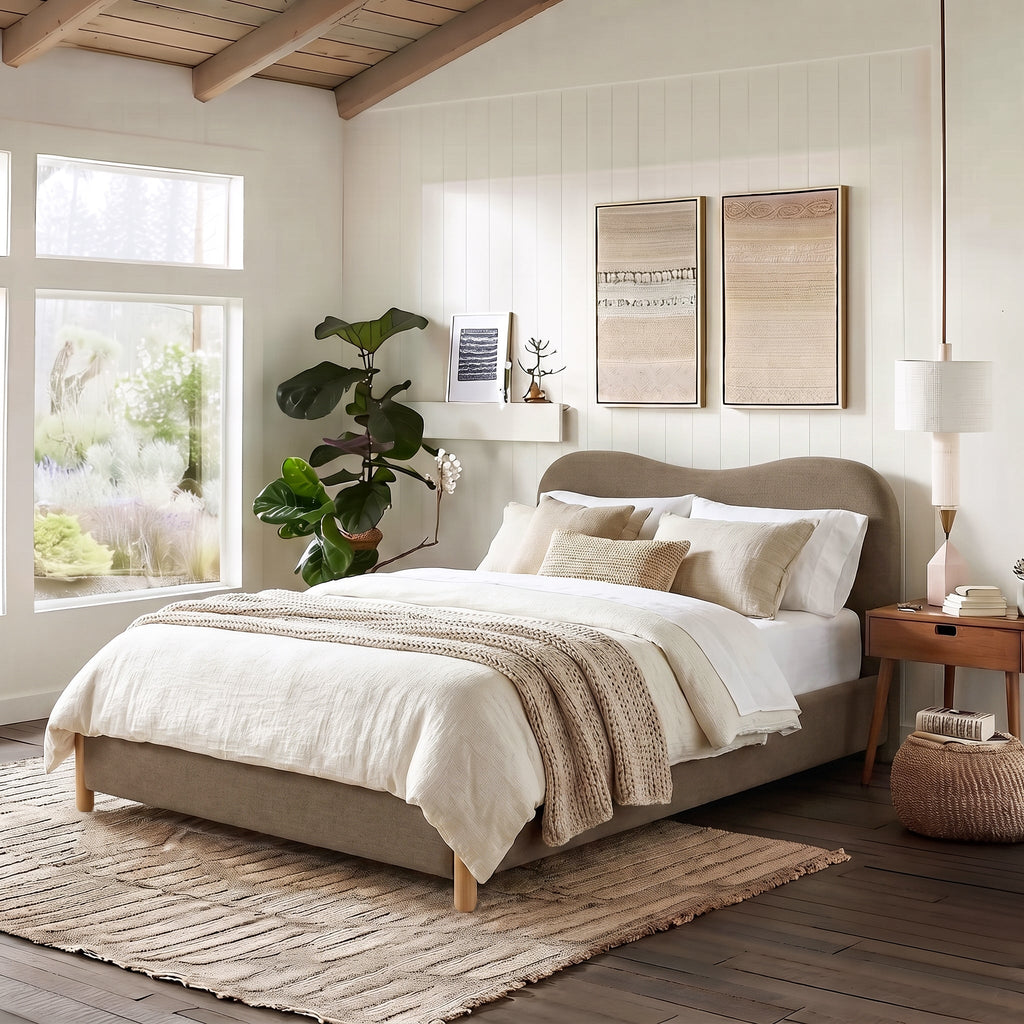 Dorothy Linen Platform Bed