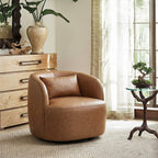 Ashlie Faux Leather Swivel Chair