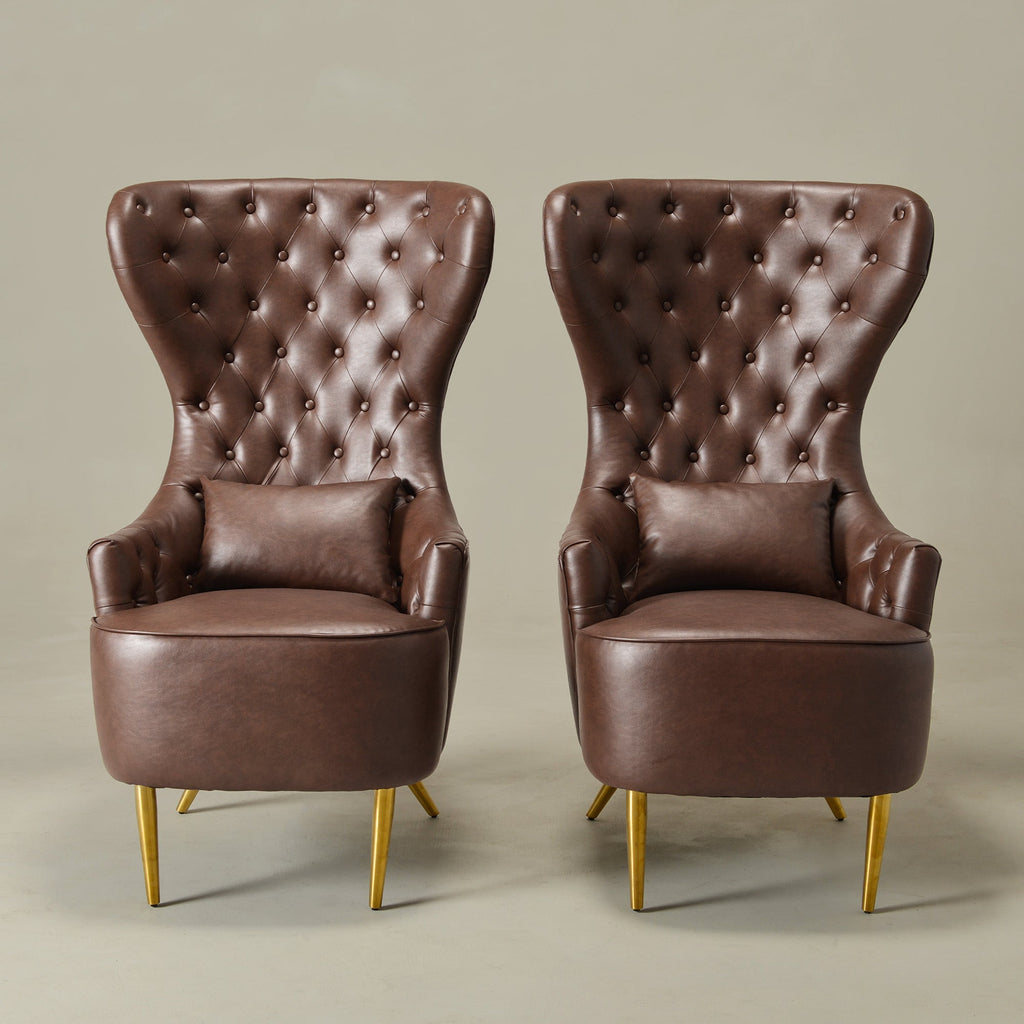 Letitia Faux Leather Wingback Chair