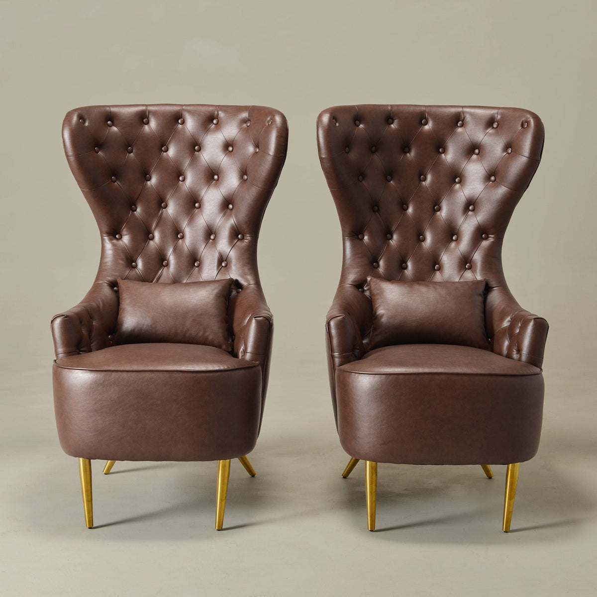 Letitia Faux Leather Wingback Chair