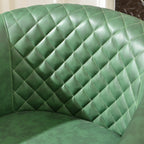Logan Faux Leather Tufted Swivel Club Chair