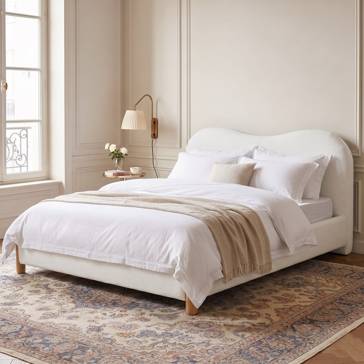 Dorothy Linen Platform Bed