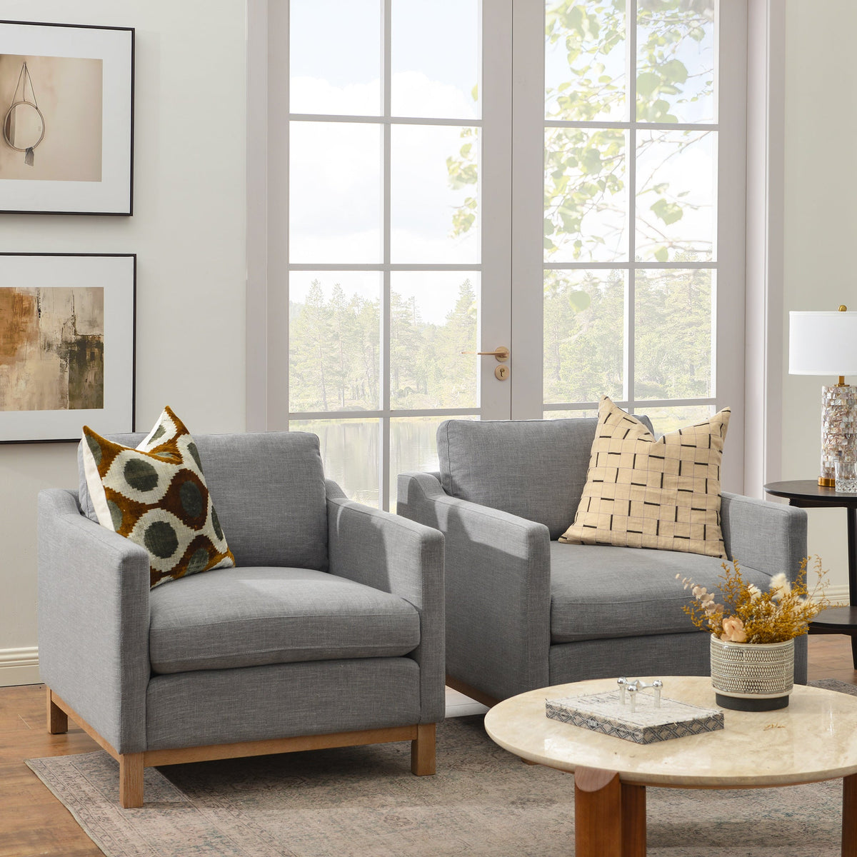 Albert Premium Linen Armchair
