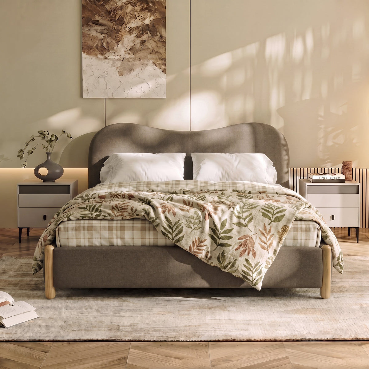 Dorothy Linen Platform Bed