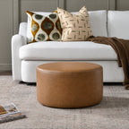 Elof Faux Leather Ottoman
