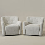 Vestie Chenille Swivel Barrel Chair