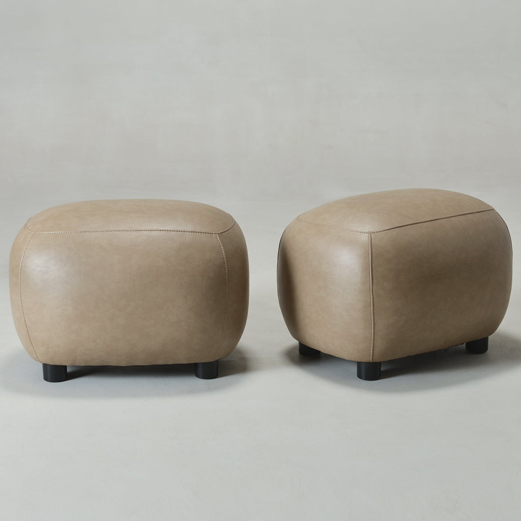 Elmer Faux Leather Ottoman