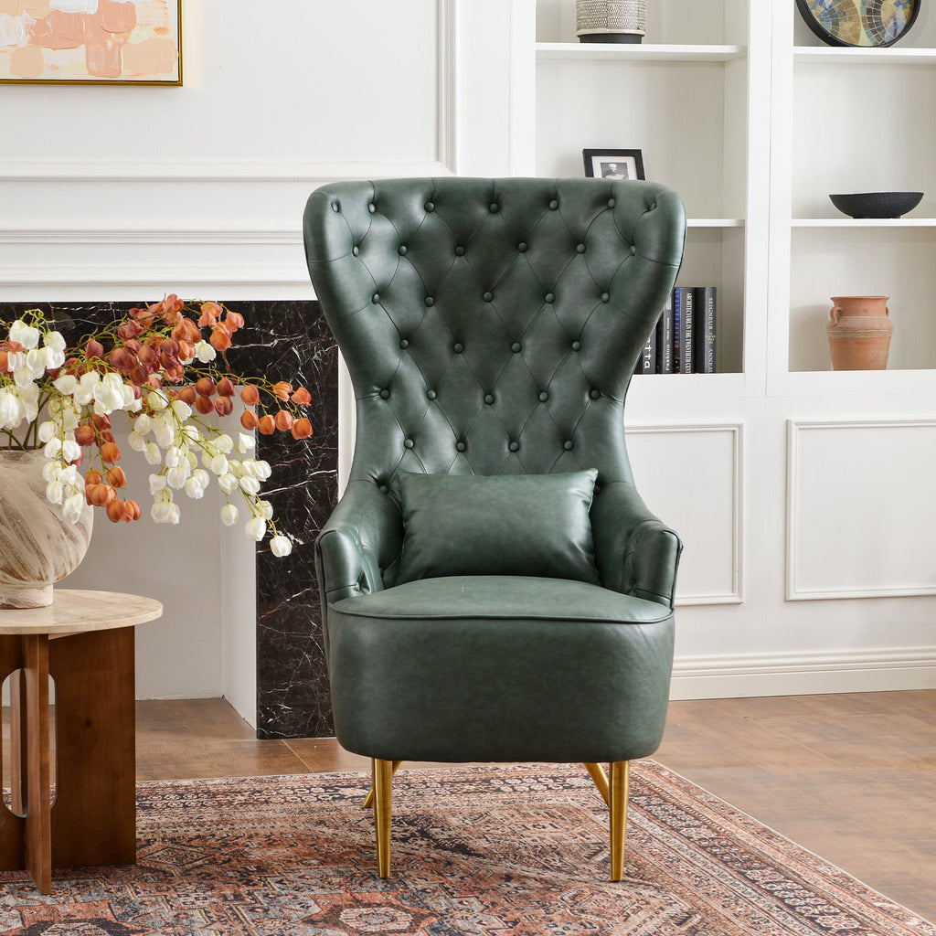 Letitia Faux Leather Wingback Chair