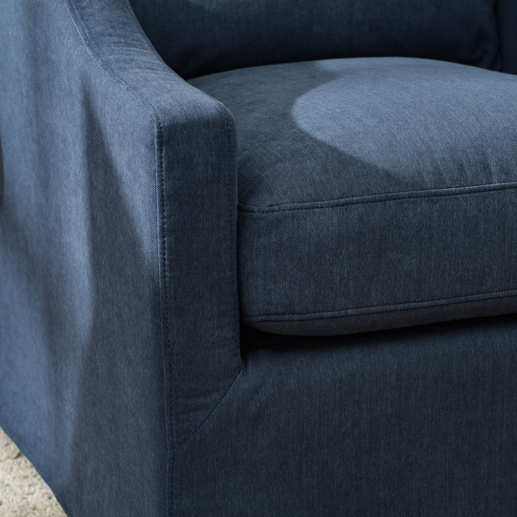 Charles Slipcover Swivel Barrel Chair