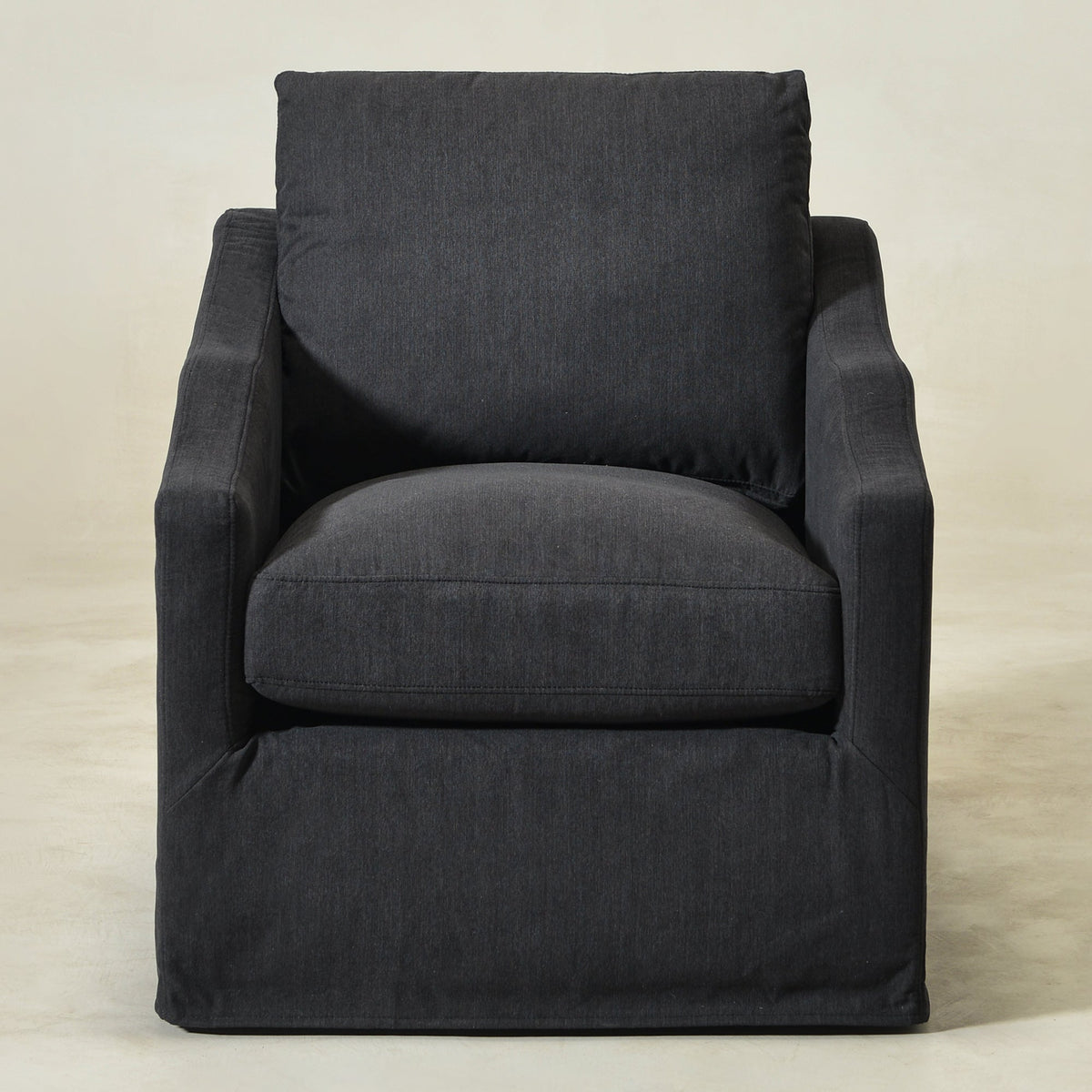 Charles Slipcover Swivel Barrel Chair