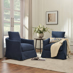 Eliza Slipcover Swivel Barrel Chair