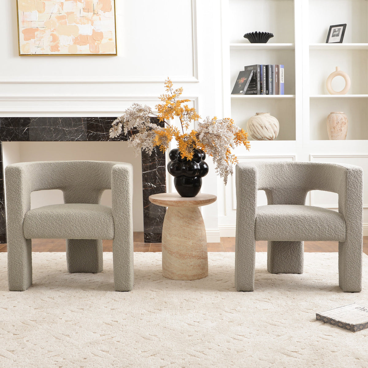 Herbert Modern Bouclé Armchair