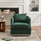 Minerva Linen Swivel Barrel Chair