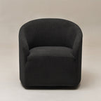 Susie Bouclé Swivel Barrel Chair