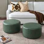Elof Faux Leather Ottoman