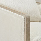 Claude Bouclé Swivel Barrel Chair