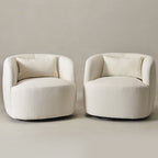 Ashlie Bouclé Swivel Barrel Chair