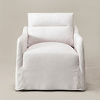 Clara Linen Slipcover Swivel Chair