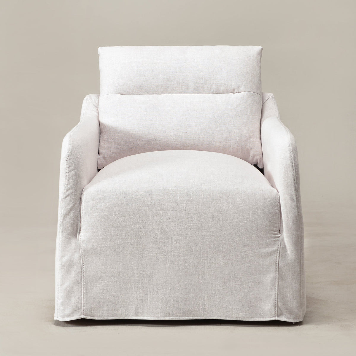 Clara Linen Slipcover Swivel Chair