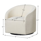 Susie Premium Bouclé Swivel Barrel Chair