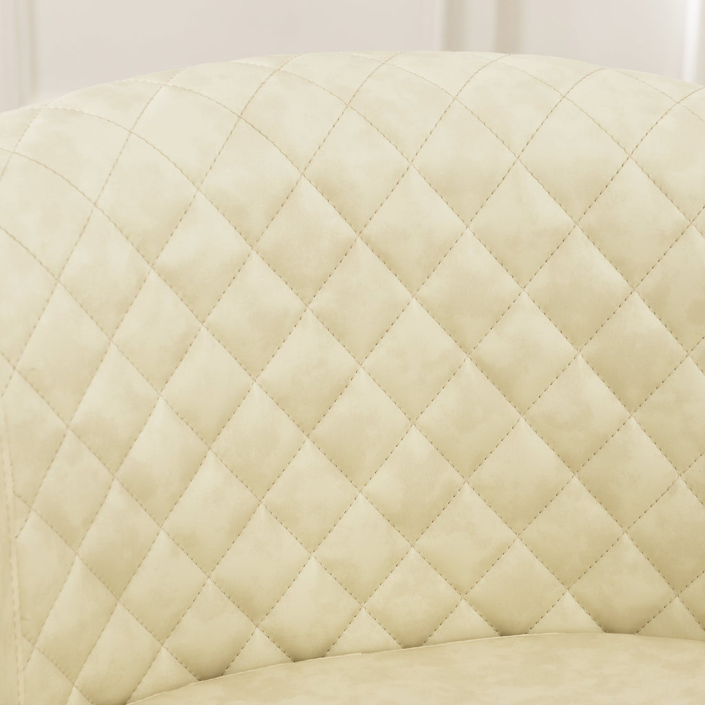Logan Faux Leather Tufted Swivel Club Chair